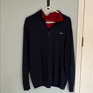 Vineyard Vines Navy Quarter-Zip Sweater